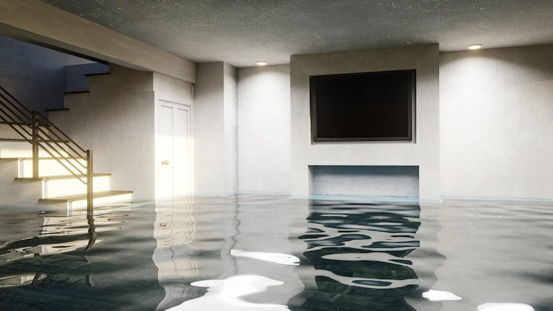 Flooded basement cleanup and pump-out — IICRC-certified emergency restoration (representative photo)
